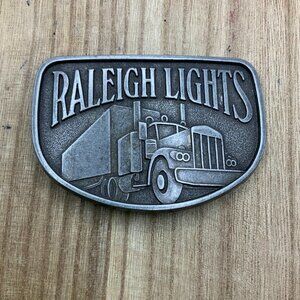 Raleigh Lights Cigarettes Vintage Trucker Belt Buckle